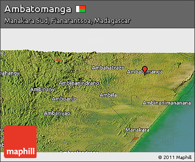Satellite Panoramic Map of Ambatomanga
