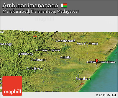 Satellite Panoramic Map of Ambinanimananano