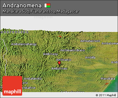 Satellite Panoramic Map of Andranomena