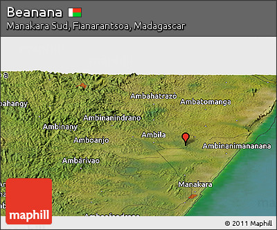 Satellite Panoramic Map of Beanana