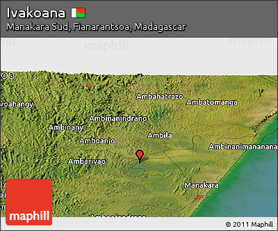 Satellite Panoramic Map of Ivakoana