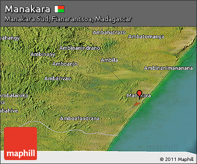 Satellite Panoramic Map of Manakara