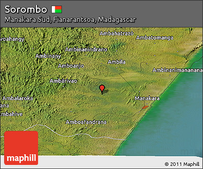 Satellite Panoramic Map of Sorombo