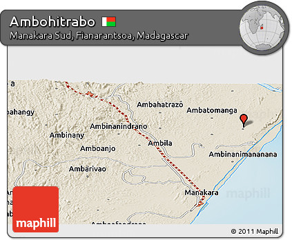 Shaded Relief Panoramic Map of Ambohitrabo