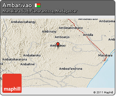 Shaded Relief Panoramic Map of Ambarivao