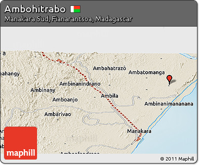 Shaded Relief Panoramic Map of Ambohitrabo