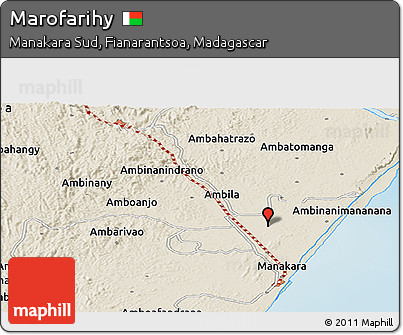 Shaded Relief Panoramic Map of Marofarihy