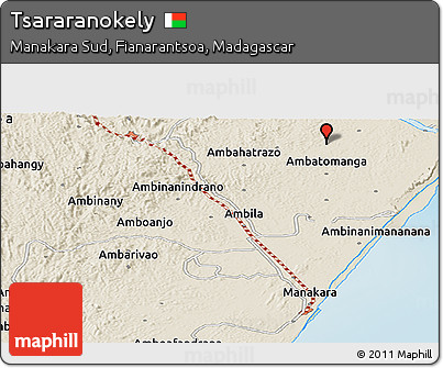 Shaded Relief Panoramic Map of Tsararanokely