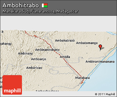 Shaded Relief Panoramic Map of Ambohitrabo
