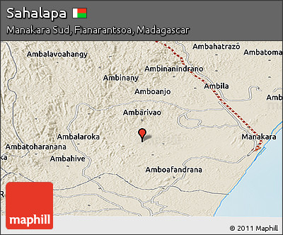 Shaded Relief Panoramic Map of Sahalapa