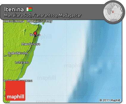 Physical Map of Itenina
