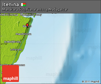 Physical Map of Itenina
