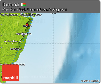 Physical Map of Itenina
