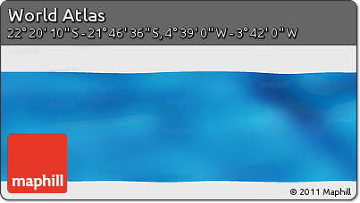 Shaded Relief Panoramic Map of the Area around 22° 3' 23" S, 4° 10' 30" W