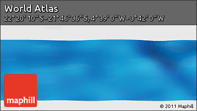 Shaded Relief Panoramic Map of the Area around 22° 3' 23" S, 4° 10' 30" W