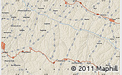 Shaded Relief Map of the area around 22° 3' 23" S, 50° 55' 29" W