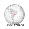 Outline Map of the Area around 22° 3' 23" S, 51° 46' 29" W, rectangular outline