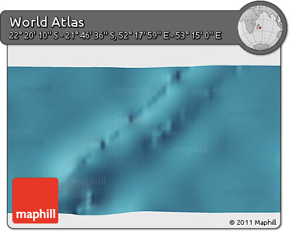 Satellite 3D Map of the Area around 22° 3' 23" S, 52° 46' 29" E
