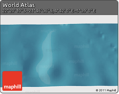 Satellite 3D Map of the Area around 22° 3' 23" S, 5° 10' 30" E