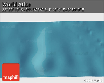 Satellite 3D Map of the Area around 22° 3' 23" S, 5° 10' 30" E