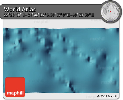 Satellite 3D Map of the Area around 22° 3' 23" S, 60° 25' 29" E