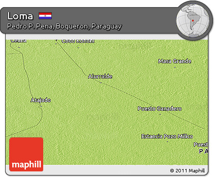 Physical Panoramic Map of Loma