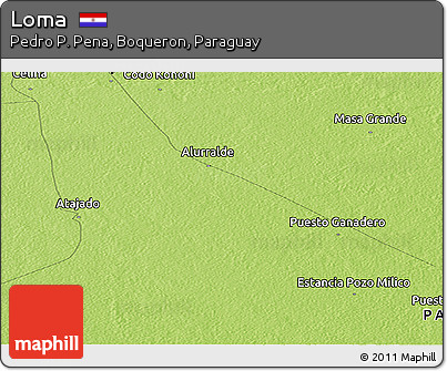 Physical Panoramic Map of Loma