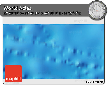 Physical 3D Map of the Area around 22° 3' 23" S, 62° 58' 30" E