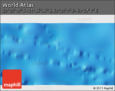 Physical 3D Map of the Area around 22° 3' 23" S, 62° 58' 30" E
