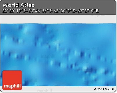 Physical 3D Map of the Area around 22° 3' 23" S, 62° 58' 30" E