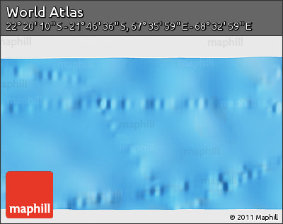 Physical 3D Map of the Area around 22° 3' 23" S, 68° 4' 29" E