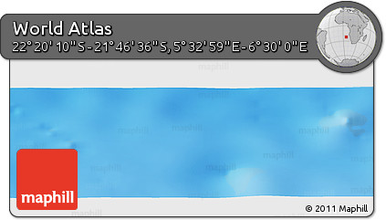 Physical Panoramic Map of the Area around 22° 3' 23" S, 6° 1' 30" E