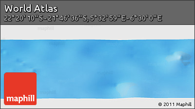 Physical Panoramic Map of the Area around 22° 3' 23" S, 6° 1' 30" E