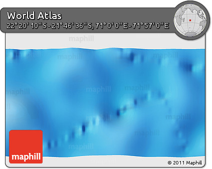 Physical 3D Map of the Area around 22° 3' 23" S, 71° 28' 29" E
