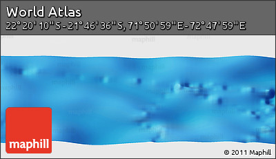 Physical Panoramic Map of the Area around 22° 3' 23" S, 72° 19' 29" E
