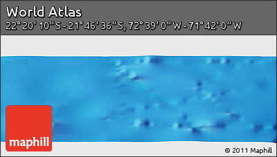 Shaded Relief Panoramic Map of the Area around 22° 3' 23" S, 72° 10' 30" W