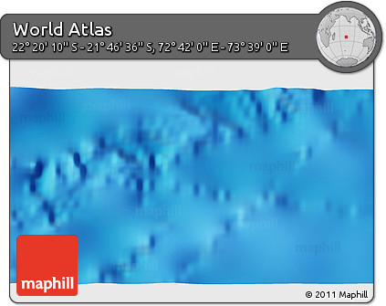 Physical 3D Map of the Area around 22° 3' 23" S, 73° 10' 30" E