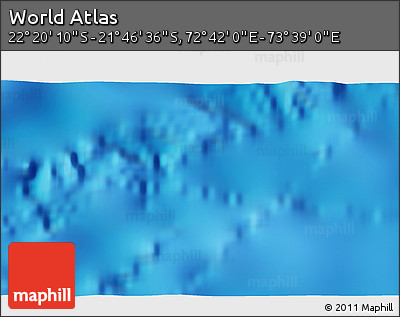 Physical 3D Map of the Area around 22° 3' 23" S, 73° 10' 30" E