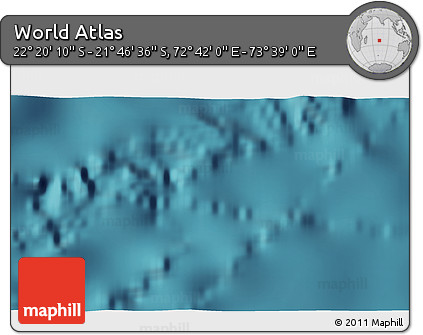 Satellite 3D Map of the Area around 22° 3' 23" S, 73° 10' 30" E