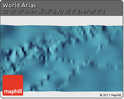 Satellite 3D Map of the Area around 22° 3' 23" S, 73° 10' 30" E
