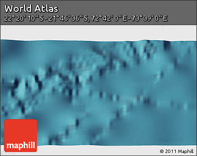 Satellite 3D Map of the Area around 22° 3' 23" S, 73° 10' 30" E