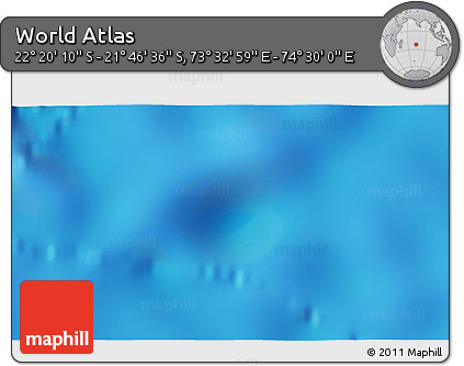 Physical 3D Map of the Area around 22° 3' 23" S, 74° 1' 30" E