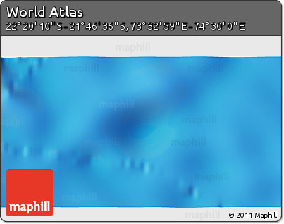 Physical 3D Map of the Area around 22° 3' 23" S, 74° 1' 30" E