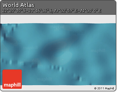 Satellite 3D Map of the Area around 22° 3' 23" S, 74° 1' 30" E