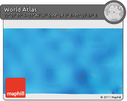 Physical 3D Map of the Area around 22° 3' 23" S, 74° 52' 30" E