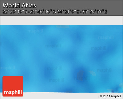 Physical 3D Map of the Area around 22° 3' 23" S, 74° 52' 30" E