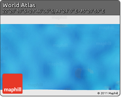 Physical 3D Map of the Area around 22° 3' 23" S, 74° 52' 30" E