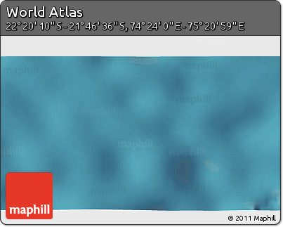 Satellite 3D Map of the Area around 22° 3' 23" S, 74° 52' 30" E