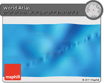 Physical 3D Map of the Area around 22° 3' 23" S, 75° 43' 29" E