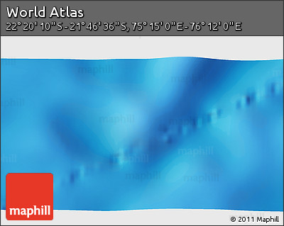 Physical 3D Map of the Area around 22° 3' 23" S, 75° 43' 29" E
